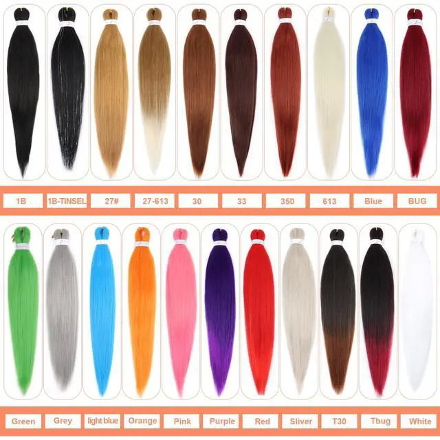 Alt view image 5 of 6 - Kids Braiding Hair Pre Stretched 12 Inch 3Packs, Short Pre stretched Braiding Hair for Professional Braiding Hair Extensions, Hot Water Setting Yaki Texture Synthetic Hair Natural Black(1B)