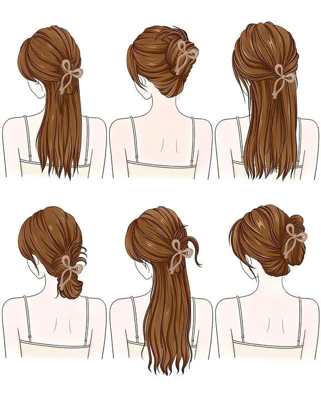 Alt view image 7 of 7 - 4 Pack Large Bow Hair Claw Clips for Women 4.3" Hair Accessories