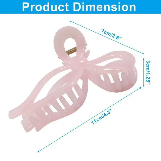 Alt view image 3 of 5 - 4 Pack Jelly Bow Hair Clips 4.3" Large