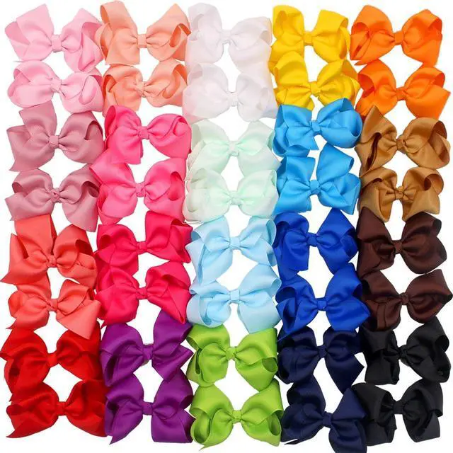 Main image of 40PCS 4.5 Inch Hair Bows for Girls Toddler Hair Accessories in Pairs