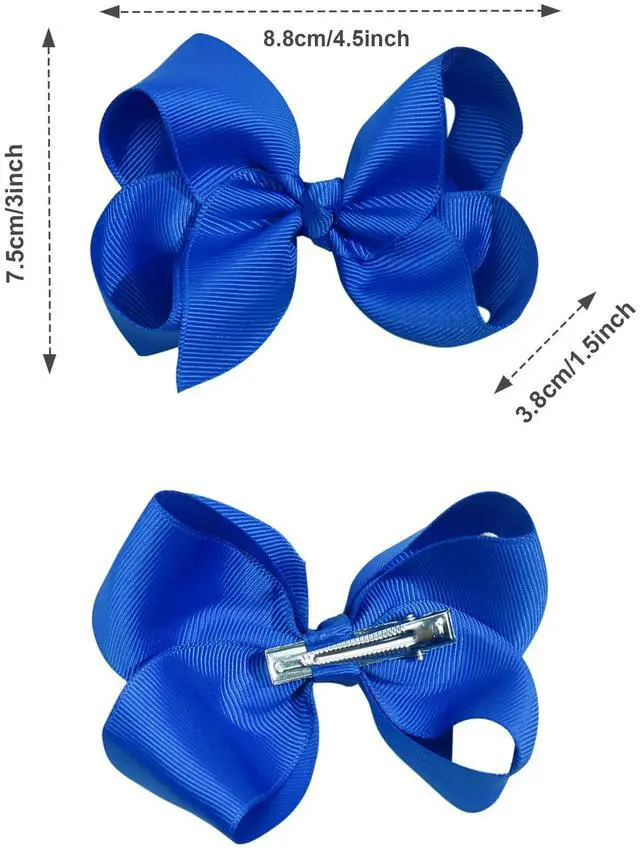 Alt view image 2 of 7 - 40PCS 4.5 Inch Hair Bows for Girls Toddler Hair Accessories in Pairs