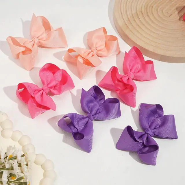 Alt view image 3 of 7 - 40PCS 4.5 Inch Hair Bows for Girls Toddler Hair Accessories in Pairs