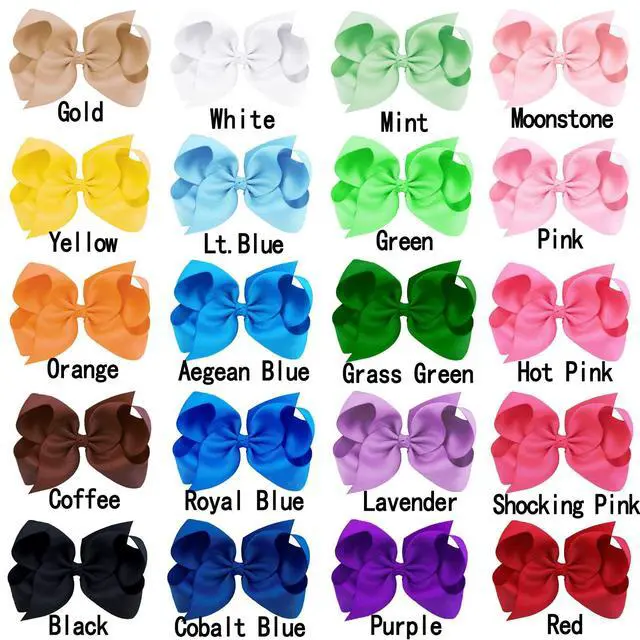 Alt view image 2 of 7 - 40Pcs 4.5" Hair Bows Clips for Girls Tolddler Hair Accessories