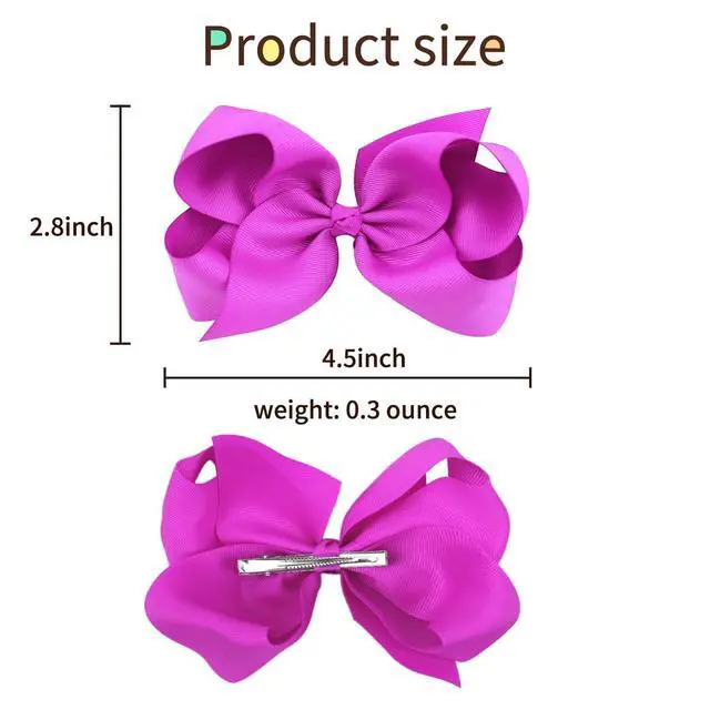 Alt view image 4 of 7 - 40Pcs 4.5" Hair Bows Clips for Girls Tolddler Hair Accessories