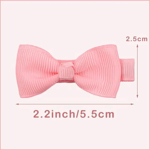 Alt view image 4 of 7 - Baby Hair Clips 50PCS Baby Girls Fully Lined 2" Baby Bows Hair Pins
