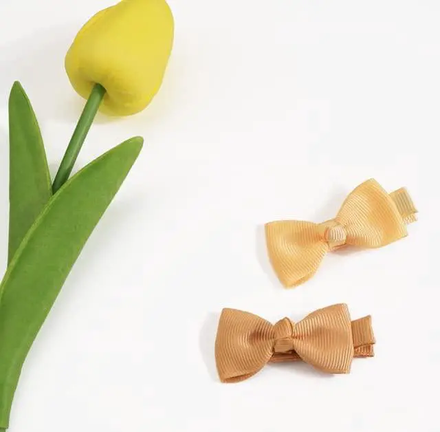 Alt view image 7 of 7 - Baby Hair Clips 50PCS Baby Girls Fully Lined 2" Baby Bows Hair Pins