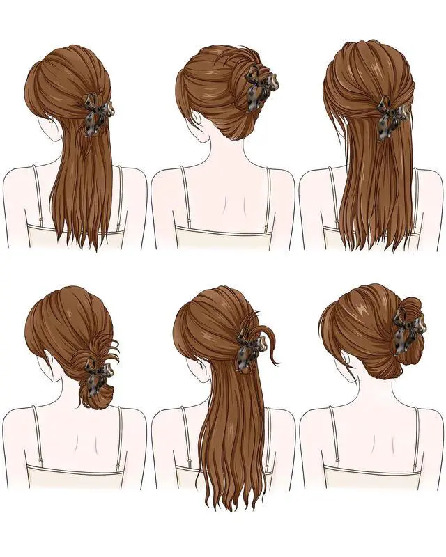 Alt view image 6 of 7 - 4 pack Cute Bow Claw Clip for Women, Nonslip Matte Strong Hold