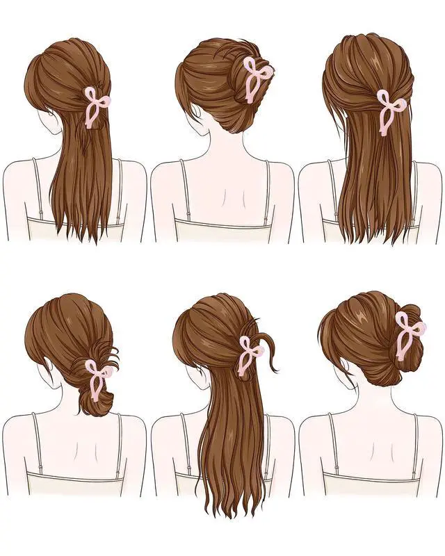 Alt view image 6 of 7 - Acrylic 4 Pack Elegant Bow Hair Claw Clips for Thin and Thick