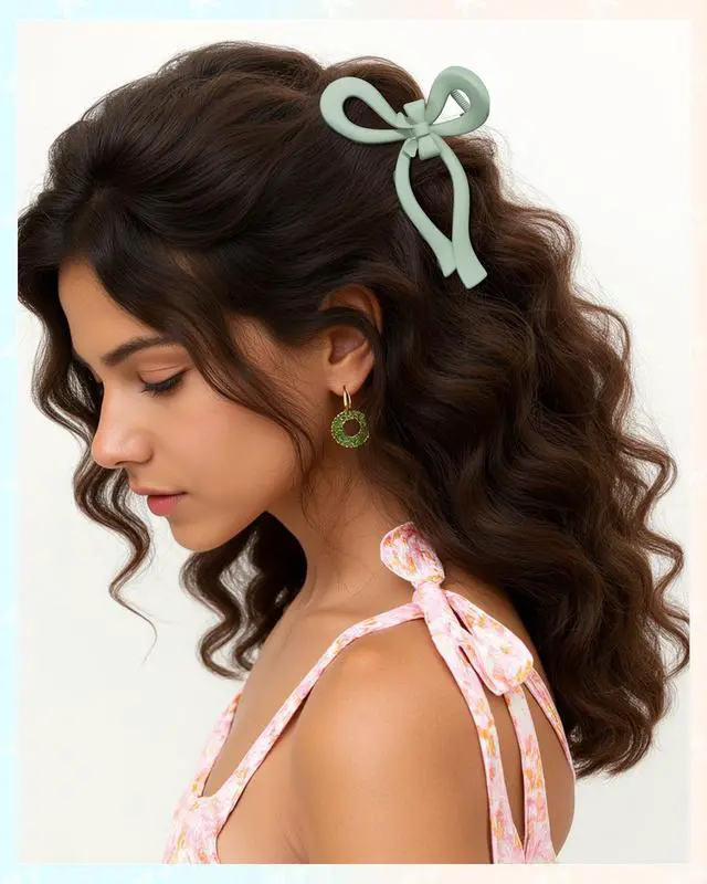 Alt view image 4 of 7 - 4Pcs Extra Large Bow Claw Clips for Thick Hair, 5.1" Hair Claw Clips