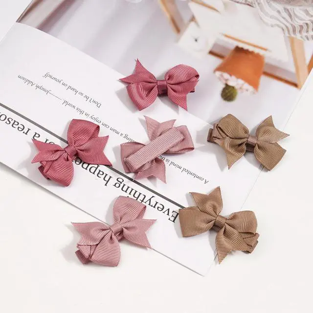 Alt view image 5 of 7 - Hair Clips for Girls - 42PCS Fully Lined Hair Bows Alligator Clips for Toddlers, Infants, Kids, 21 Color Pairs