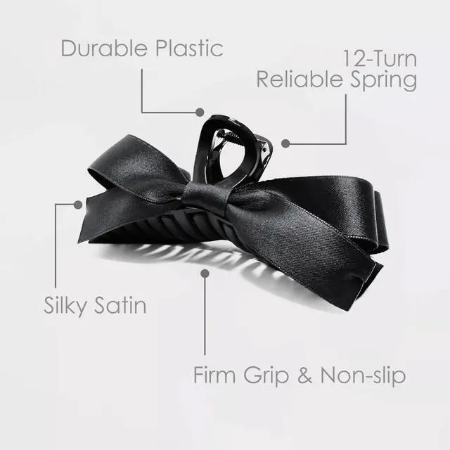 Alt view image 3 of 7 - Bow Claw Clips, Bow Hair Clips Hair Bows, Hair Accessories for Women