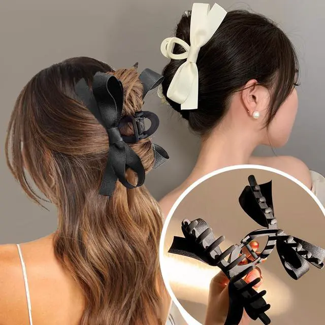 Alt view image 4 of 7 - Bow Claw Clips, Bow Hair Clips Hair Bows, Hair Accessories for Women