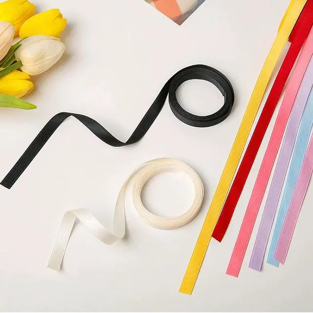 Alt view image 3 of 6 - 6 Pack Hair Braids Ribbon Colorful Rainbow Hair Wrap String Hair Tie Rope Band Ribbon Tails Tassels for Hair Bows Ponytail Plaits Women Girls Braiding Hair Mini Bowknot Ribbon Barrettes