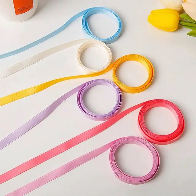 Alt view image 5 of 6 - 6 Pack Hair Braids Ribbon Colorful Rainbow Hair Wrap String Hair Tie Rope Band Ribbon Tails Tassels for Hair Bows Ponytail Plaits Women Girls Braiding Hair Mini Bowknot Ribbon Barrettes