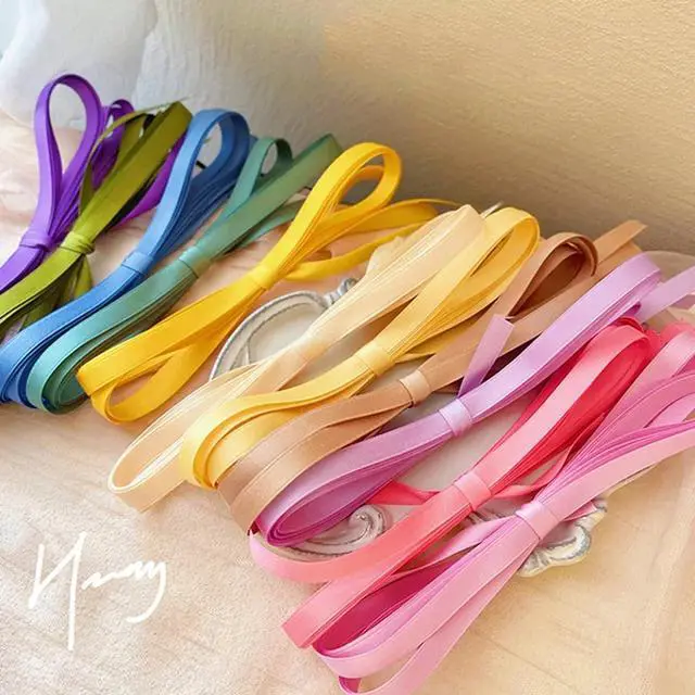 Alt view image 6 of 6 - 6 Pack Hair Braids Ribbon Colorful Rainbow Hair Wrap String Hair Tie Rope Band Ribbon Tails Tassels for Hair Bows Ponytail Plaits Women Girls Braiding Hair Mini Bowknot Ribbon Barrettes