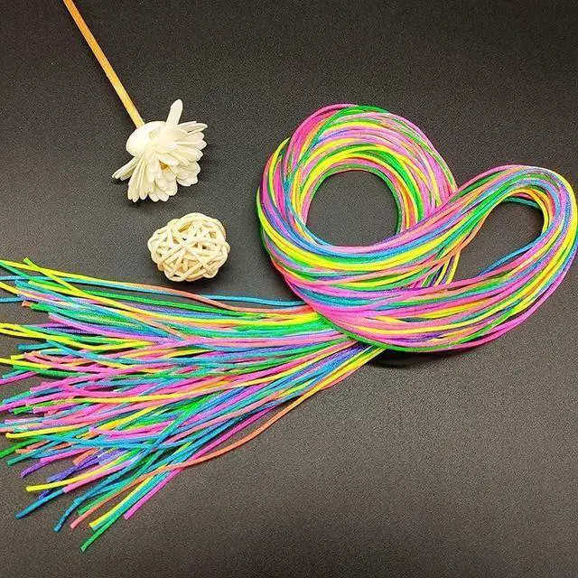 Alt view image 4 of 7 - 30Pcs MultiColorful Hair Wrap String For Braids, Multi Rainbow Braiding Hair Tie, Hair Accessories for Women Girls, Gradient Color Hair Rope Band, Hair Styling Accessories