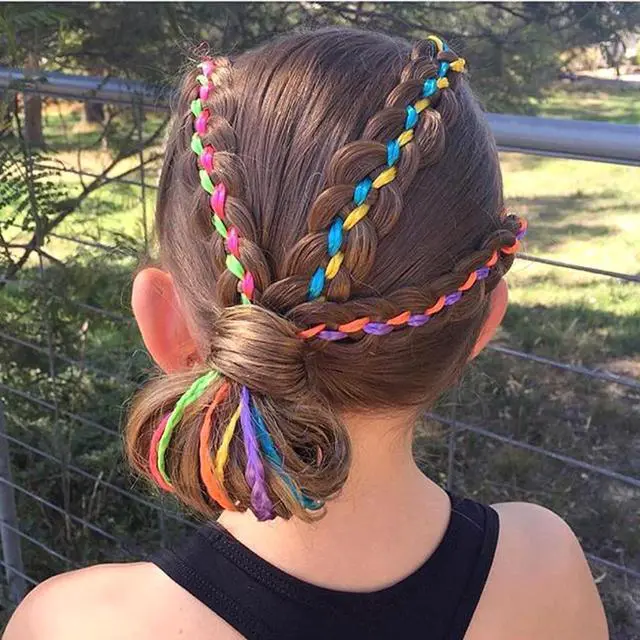 Alt view image 2 of 7 - 30Pcs MultiColorful Hair Wrap String For Braids, Multi Rainbow Braiding Hair Tie, Hair Accessories for Women Girls, Gradient Color Hair Rope Band, Hair Styling Accessories