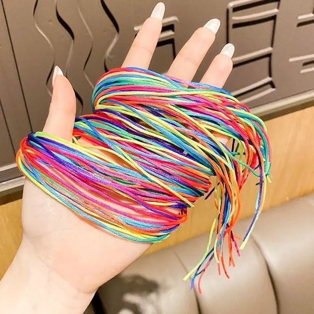 Alt view image 6 of 7 - 30Pcs MultiColorful Hair Wrap String For Braids, Multi Rainbow Braiding Hair Tie, Hair Accessories for Women Girls, Gradient Color Hair Rope Band, Hair Styling Accessories