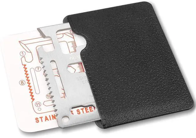 Alt view image 7 of 7 - Fathers Day Gift 2-Pack 11-in-1 Credit Card Multitool Multitool Wallet Survival Tactical Tool with Knife, Bottle Opener & More Dad Gift for Men