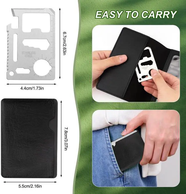 Alt view image 6 of 6 - Survival Credit Card Multitool, 11 in 1 Beer Opener Survival Card Tool