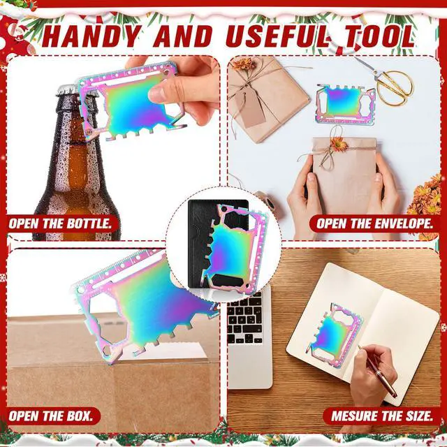 Alt view image 5 of 6 - 12 Pcs Credit Card Wallet Multitool,Colorful,Classic Style
