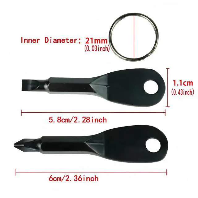 Alt view image 2 of 7 - 2Pcs Multitool Screwdriver Set, Portable Mini Screwdriver- Outdoor Bottle Opener Protractor Ruler