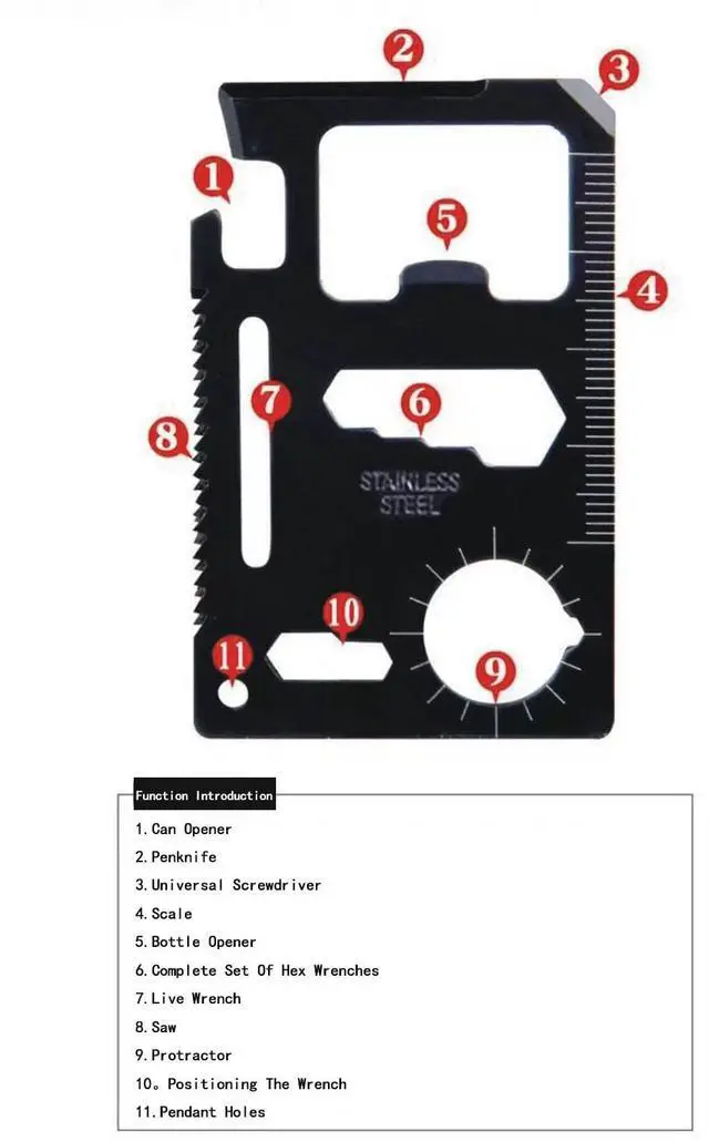 Alt view image 5 of 7 - 2Pcs Multitool Screwdriver Set, Portable Mini Screwdriver- Outdoor Bottle Opener Protractor Ruler