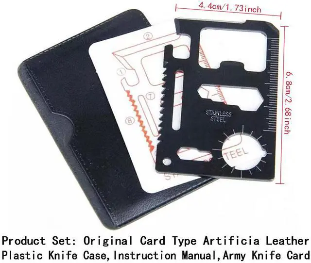 Alt view image 6 of 7 - 2Pcs Multitool Screwdriver Set, Portable Mini Screwdriver- Outdoor Bottle Opener Protractor Ruler