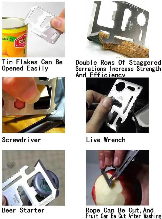 Alt view image 7 of 7 - 2Pcs Multitool Screwdriver Set, Portable Mini Screwdriver- Outdoor Bottle Opener Protractor Ruler