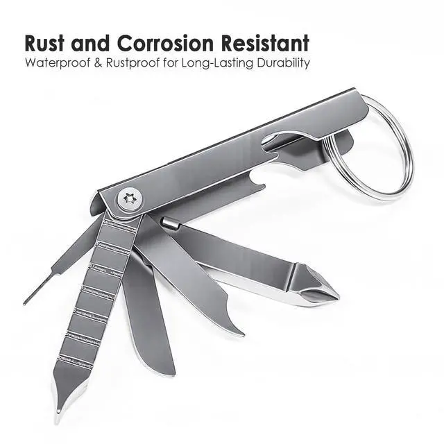 Alt view image 5 of 7 - 7-in-1 Multi-Tool Keychain