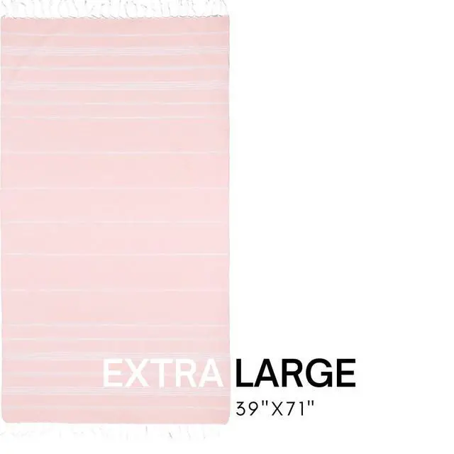 Alt view image 4 of 7 - Turkish Beach Towel with Travel Bag 39 x 71 Quick Dry Sand Free Lightweight Large Oversized Towels Light