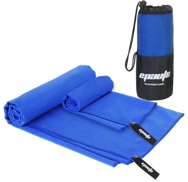 Main image of 2-Pack Microfiber Quick Dry Travel Towel Set, Blue