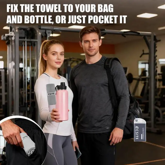Alt view image 6 of 7 - Microfiber Gym Towels 5 Pack - Quick Dry & Highly Absorbent, Odor-Free, Soft & Compact Sweat Towel for Workout, Yoga, Running, Tennis, Camping, Men & Women
