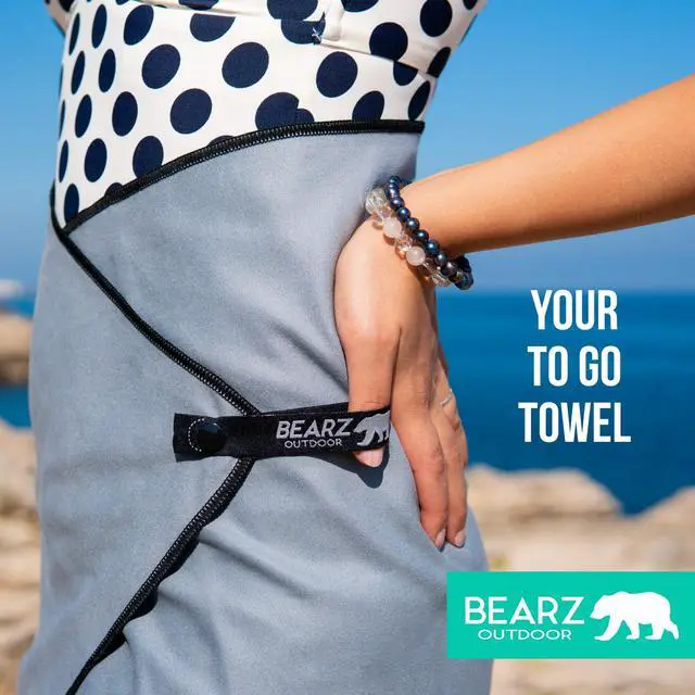 Alt view image 4 of 6 - Quick Dry Travel Towel - Microfiber Backpacking Towel, Ideal for Hiking, Gym, Camp (Includes Bonus Face Cloth) Space Gray