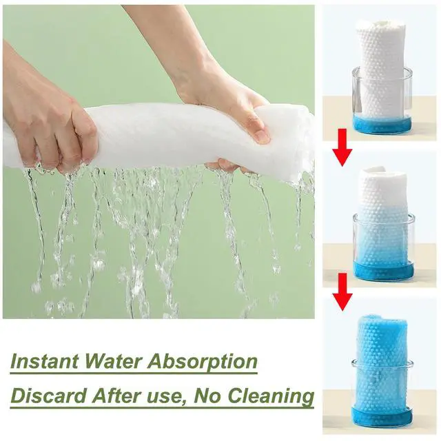 Alt view image 4 of 7 - Disposable Bath Towels, 5 Pack 55" x 27.5" Ultra Soft, Quick Dry Disposable Body Towels, Portable Travel Towel for Hotel Camping Beach Swimming Gym Sauna Spa, Personal Care Pet Towels