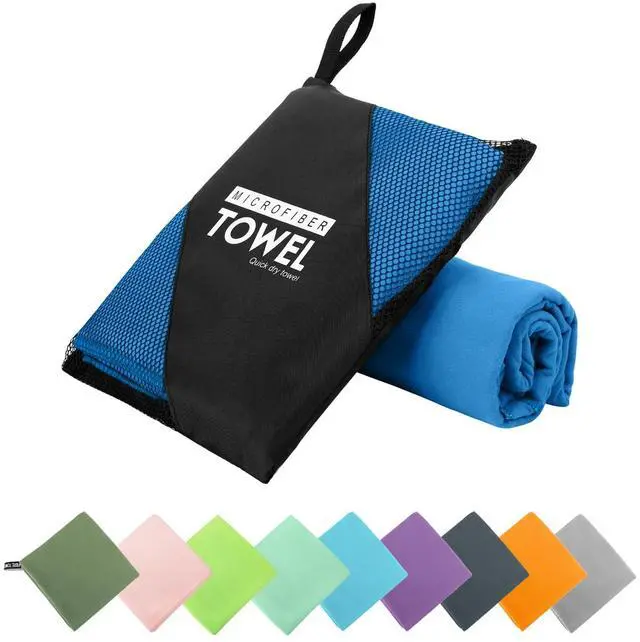 Main image of Microfiber Travel Towel, Quick Dry Camping & Gym Towel. Compact | Super Absorbent,Fast Drying,Lightweight,Soft,Suitable for Camping,Backpack,Gym,Swim, Yoga,Hiking