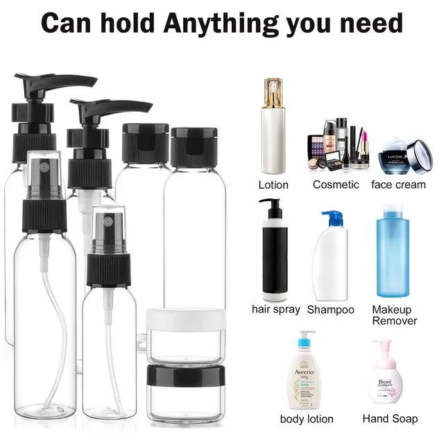 Alt view image 5 of 6 - 13-Piece 2 oz TSA Approved Travel Bottles for Toiletries Kit