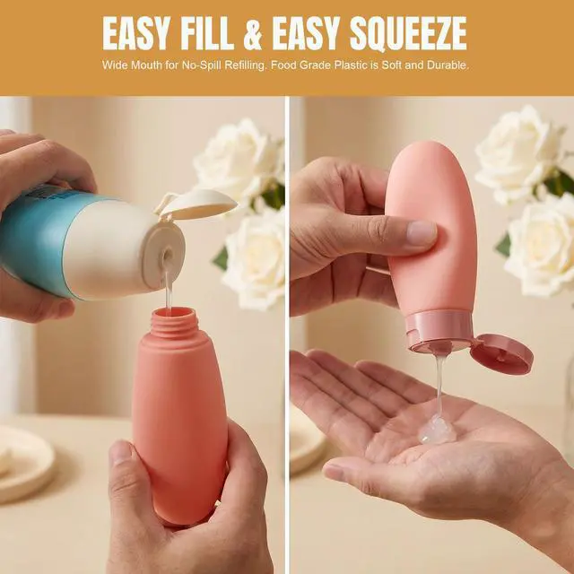 Alt view image 4 of 7 - 20 Pack Travel Bottles for Toiletries, Travel Size Containers Kit