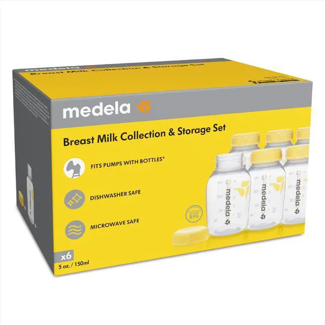 Alt view image 6 of 6 - 5oz Breast Milk Collection & Storage Bottles | 6 Ct
