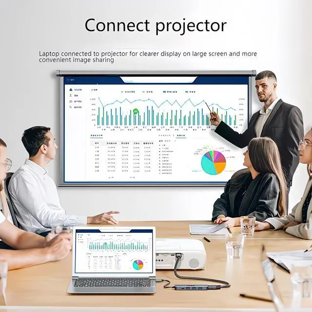 Alt view image 2 of 6 - Acer USB-C Dock with HDTV Adapter & PD Charger - USB-C to HDTV Connector, USB-C Power Delivery Charging Station, 4K Ultra HD Multi-Port Expansion Dock for MacBook, Compatible with MacBooks (HY41-T5) -