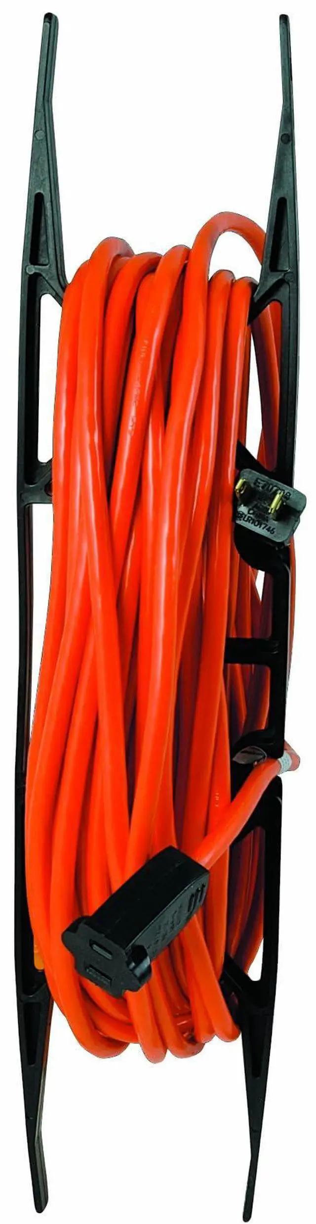 Alt view image 6 of 7 - Light Duty Extension Cord Wrap - Holds Up to 100 Feet of 16/3 Cord - Durable H-Frame Cord Reel with Built-In Carrying Handle - Black
