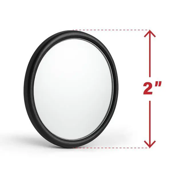 Alt view image 2 of 5 - 2 Pack Blind Spot Mirrors, HD Glass Wide Angle Convex Rearview Mirrors for Cars, Trucks, SUVs (2 Pack)