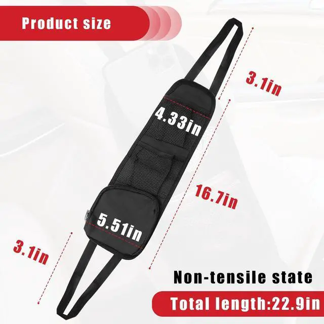 Alt view image 2 of 7 - 2PCS Car Seat Storage Hanging Bag, Multi-Pocket Seat Side Organizer, Multifunctional Mesh Net Pocket, Can Hold Mobile Phone, Wallet, Glasses, Suitable for Cars, SUVs, Trucks