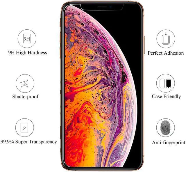 Alt view image 3 of 7 - Screen Protector for iPhone 11 Pro Max/iPhone Xs Max 3 Pack 6.5 Inch 2019/2018 Release Case Friendly Tempered Glass