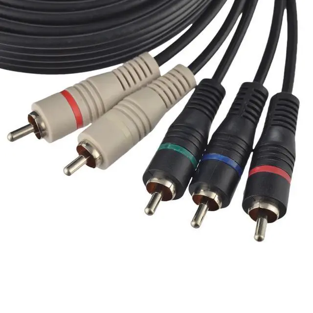 Alt view image 6 of 7 - 5 RCA Cables 6 feet Component Cable RCA Splitter Audio Video Cable YPbPr RGB AV Cable 1080i Male/Male for DVD STB TV Box HDTV - 1.8m