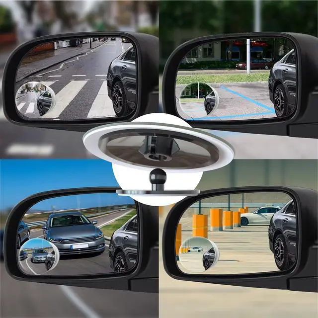 Alt view image 7 of 7 - Blind Spot Mirrors 2 Pack, Car Accessories Frameless Side Mirror Blindspot Convex HD Glass, Side View Mirror Blindspot with Wide Angle Adjustable Stick for Car SUV and Trucks