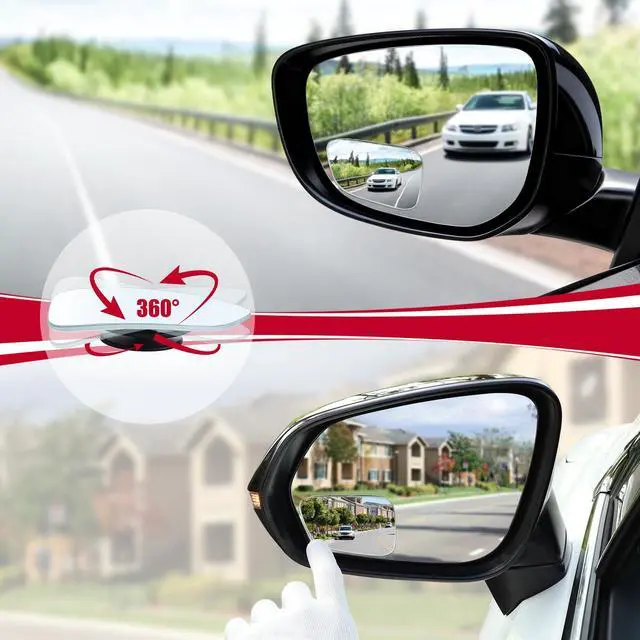 Alt view image 5 of 6 - Blind Spot Car Mirror, HD Glass Frameless Convex Side Mirror Blindspot, Wide Angle Rear View Mirrors for SUVs, Trucks and RVs - Car Accessories