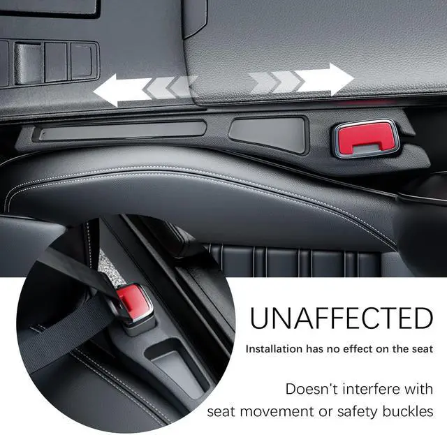 Alt view image 4 of 7 - 2PCS Car Seat Gap Filler Organizer,2 in 1 Car Gap Filler with Fill and Storage Function for Storing Phones Keys Cards,Universal Multifunctional No Drop Seat Guard for Cars