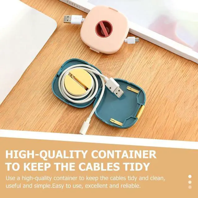 Alt view image 2 of 7 - 3-Pack Retractable Cable Winder with Rotating Design - Portable Cord Organizer for USB, Earphones - Tangle-Free Holder for Home, Office, Travel