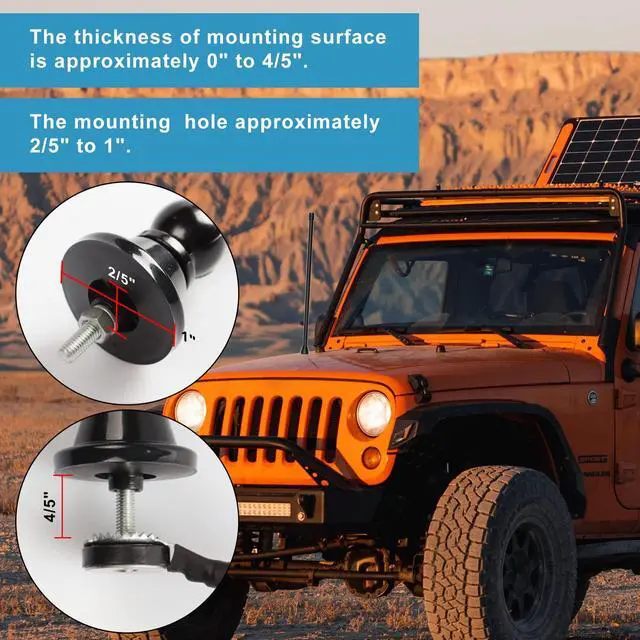 Alt view image 4 of 6 - Waterproof Marine Antenna AM FM Golf Cart ATV UTV RV Car Stereo, Boat Mast Flexible radio antenna for Truck Excavator Tractor RVR Yacht Pontoon